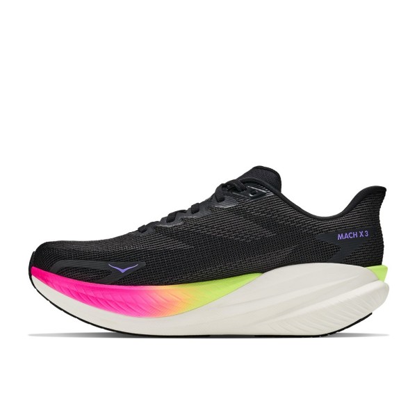 HOKA MACH X 3 BLACK NEON ZAPATILLAS RUNNING HOMBRE VISTA INTERIOR,ARISTARUN