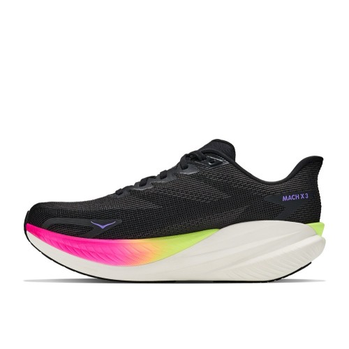 HOKA MACH X 3 BLACK NEON ZAPATILLAS RUNNING HOMBRE VISTA INTERIOR,ARISTARUN