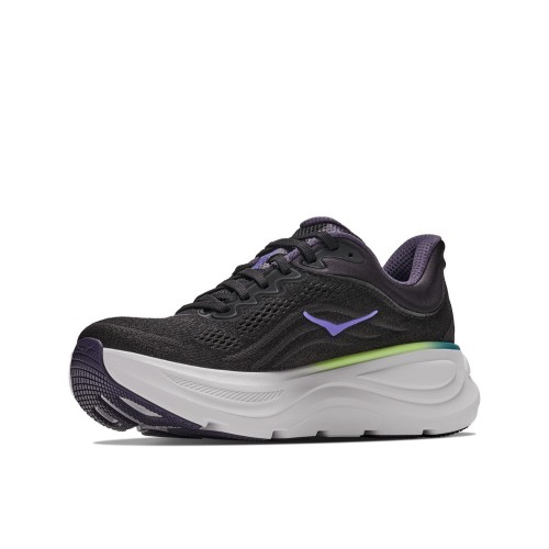 HOKA BONDI 9 BLACK NEON ZAPATILLAS RUNNING MUJER