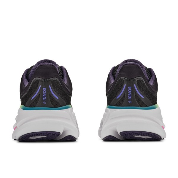 HOKA BONDI 9 BLACK NEON ZAPATILLAS RUNNING MUJER