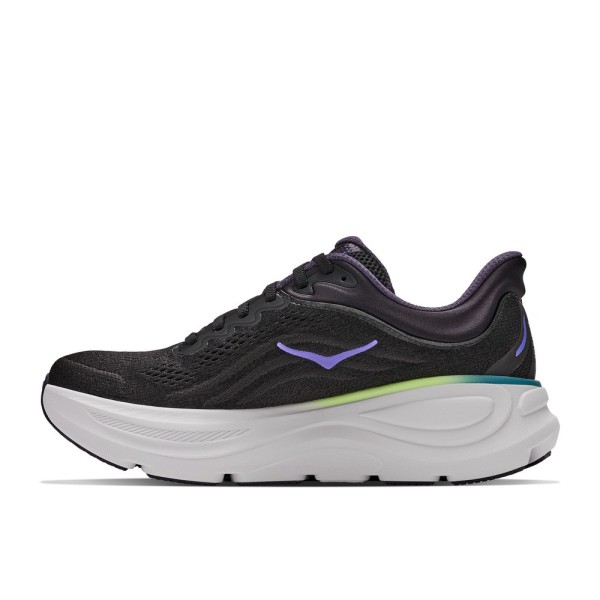 HOKA BONDI 9 BLACK NEON ZAPATILLAS RUNNING MUJER