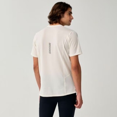 BROOKS HIGH POINT 2.0 BEIGE CAMISETA MANGA CORTA HOMBRE VISTA FRONTAL, ARISTARUN 2