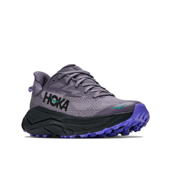 HOKA CHALLENGER 8 PURPLE BLACK ZAPATILLAS MIXTAS MUJER VISTA LATERAL,ARISTARUN