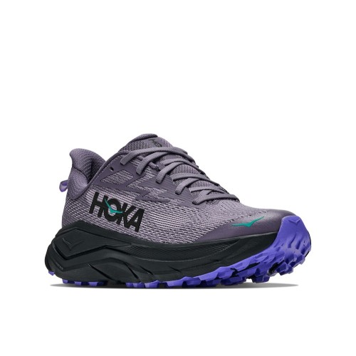 HOKA CHALLENGER 8 PURPLE BLACK ZAPATILLAS MIXTAS MUJER VISTA LATERAL,ARISTARUN