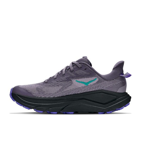 HOKA CHALLENGER 8 PURPLE BLACK ZAPATILLAS MIXTAS MUJER VISTA INTERIOR,ARISTARUN