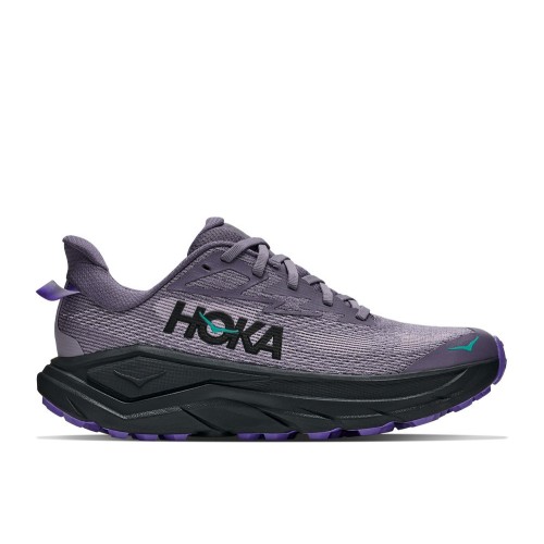 HOKA CHALLENGER 8 PURPLE BLACK ZAPATILLAS MIXTAS MUJER VISTA EXTERIOR,ARISTARUN