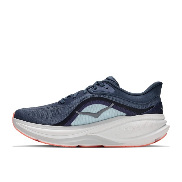 HOKA CLIFTON PRO NAVY BLUE ZAPATILLAS RUNNING MUJER VISTA INTERIOR,ARISTARUN