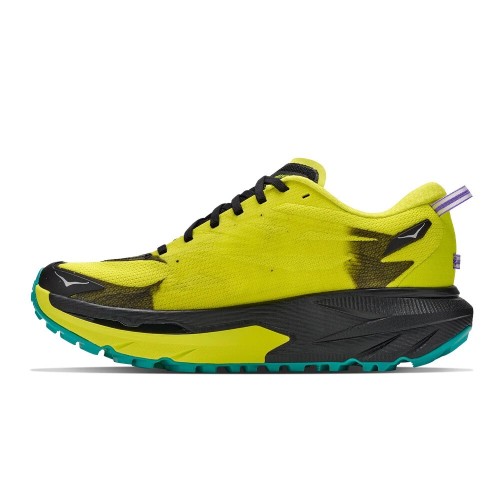 HOKA MAFATE 5 NEGRO AMARILLO ZAPATILLAS TRAIL HOMBRE VISTA INTERIOR,ARISTARUN
