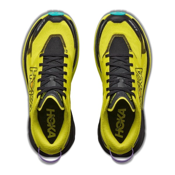 HOKA MAFATE 5 NEGRO AMARILLO ZAPATILLAS TRAIL HOMBRE VISTA SUPERIOR,ARISTARUN