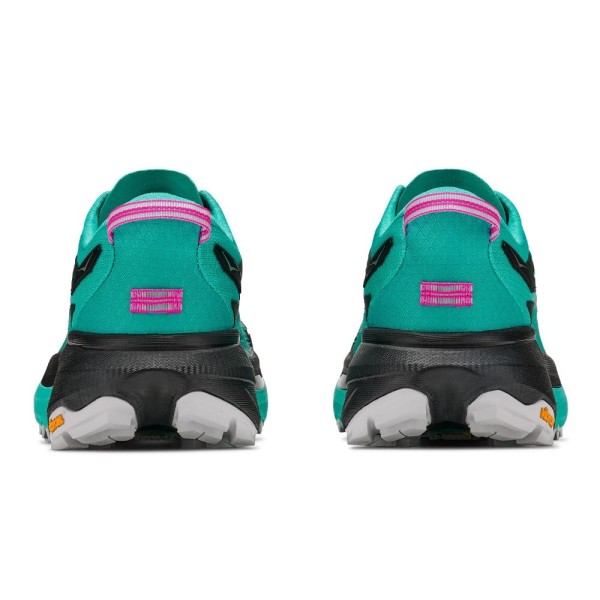 HOKA MAFATE 5 BLACK AQUA ZAPATILLAS TRAIL MUJER VISTA TRASERA,ARISTARUN