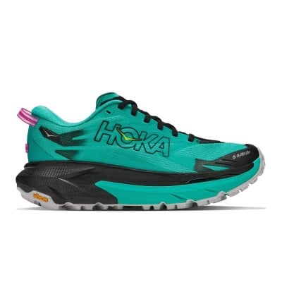 HOKA MAFATE 5 BLACK AQUA ZAPATILLAS TRAIL MUJER VISTA LATERAL,ARISTARUN 2