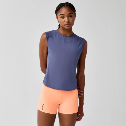 BROOKS DASH COOLING MORADO CAMISETA SIN MANGAS MUJER VISTA FRONTAL,ARISTARUN