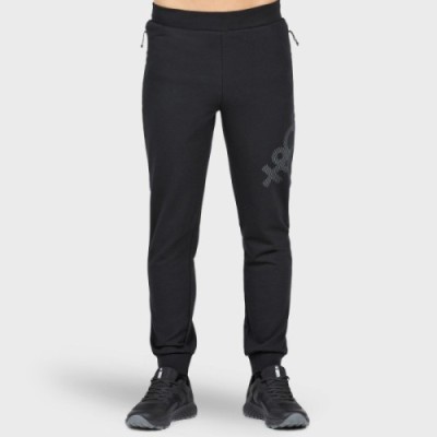 +8000 ALGEDI NEGRO PANTALONES LARGOS DEPORTIVOS VISTA FRONTAL, ARISTARUN