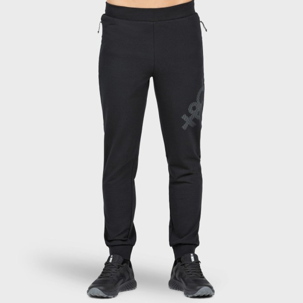 +8000 ALGEDI NEGRO PANTALONES LARGOS DEPORTIVOS VISTA FRONTAL, ARISTARUN