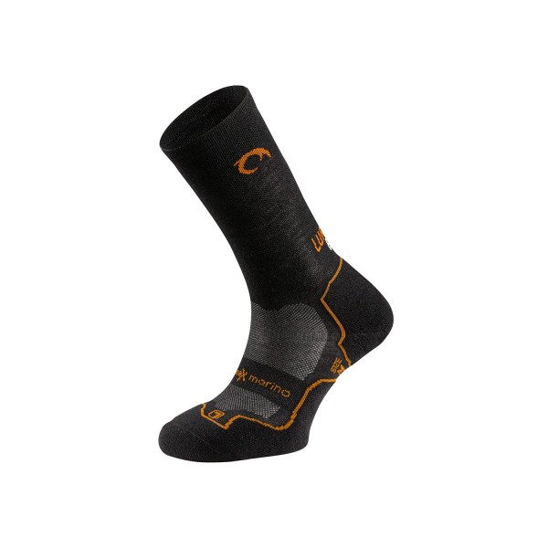 LURBEL FANLO H5 NEGRO NARANJA CALCETINES OUTDOOR VISTA FRONTAL, ARISTARUN