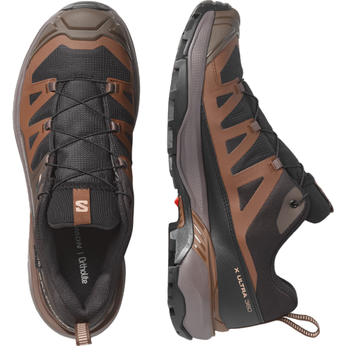 SALOMON X ULTRA 360 GTX NEGRO MARRON ZAPATILLAS TREKKING HOMBRE VISTA SUPERIOR,ARISTARUN