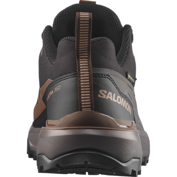 SALOMON X ULTRA 360 GTX NEGRO MARRON ZAPATILLAS TREKKING HOMBRE VISTA TRASERA,ARISTARUN