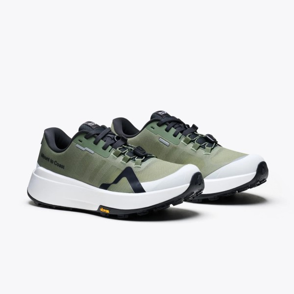MOUNT TO COAST M1 VERDE ZAPATILLAS TRAIL HOMBRE VISTA LATERAL,ARISTARUN