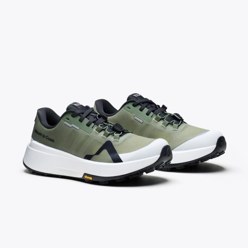 MOUNT TO COAST M1 VERDE ZAPATILLAS TRAIL HOMBRE VISTA LATERAL,ARISTARUN