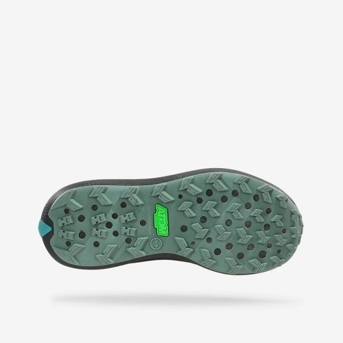 ATOM TERRA V3 MATLE GREEN ZAPATILLAS TRAIL MUJER VISTA SUELA,ARISTARUN