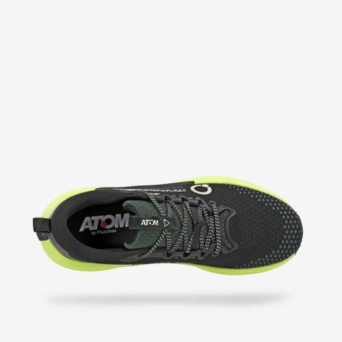 ATOM TERRA V3 BLACK GREEN ZAPATILLAS TRAIL HOMBRE VISTA SUPERIOR,ARISTARUN