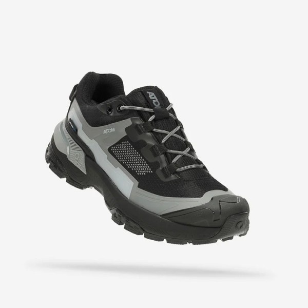 ATOM HARD RALLY BLACK ZAPATILLAS TREKKING MUJER VISTA LATERAL,ARISTARUN