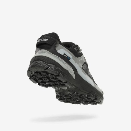 ATOM HARD RALLY BLACK ZAPATILLAS TREKKING MUJER VISTA TRASERA,ARISTARUN