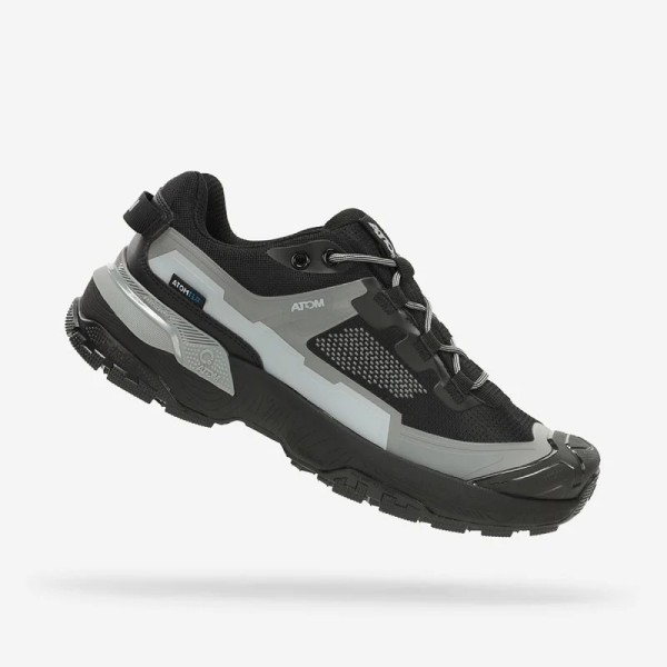 ATOM HARD RALLY BLACK ZAPATILLAS TREKKING MUJER VISTA EXTERIOR,ARISTARUN