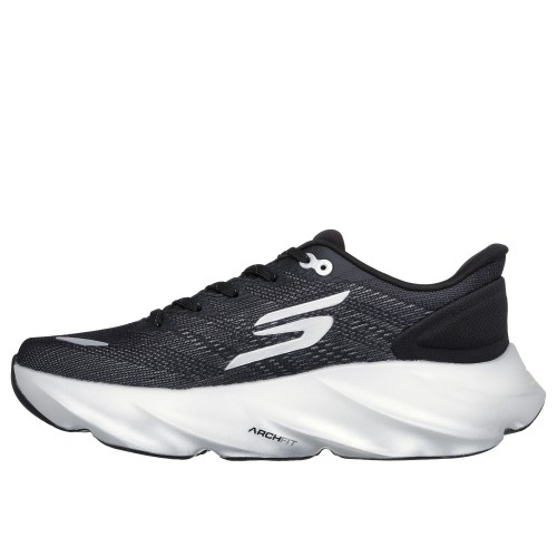 SKECHERS AERO BURST NEGRO BLANCO ZAPATILLAS RUNNING HOMBRE VISTA INTERIOR,ARISTARUN