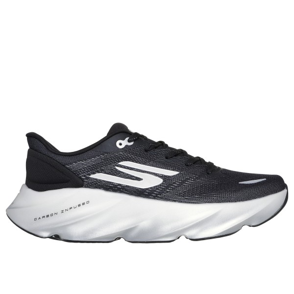 SKECHERS AERO BURST NEGRO BLANCO ZAPATILLAS RUNNING HOMBRE VISTA EXTERIOR,ARISTARUN