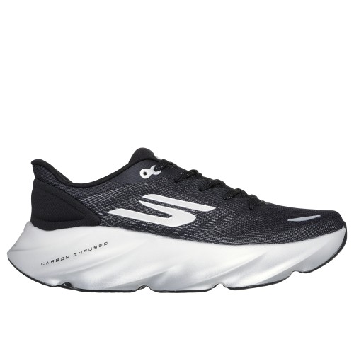 SKECHERS AERO BURST NEGRO BLANCO ZAPATILLAS RUNNING HOMBRE VISTA EXTERIOR,ARISTARUN