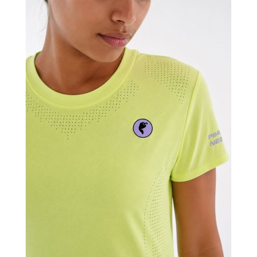 PIMIETNO NEGRO CAMISETA TÉCNICA LIMA MUJER VISTA FRONTAL,ARISTARUN