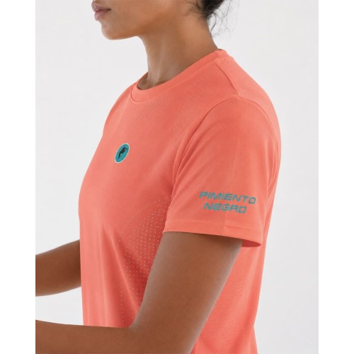 PIMIETNO NEGRO CAMISETA TÉCNICA CORAL MUJER VISTA LATERAL,ARISTARUN