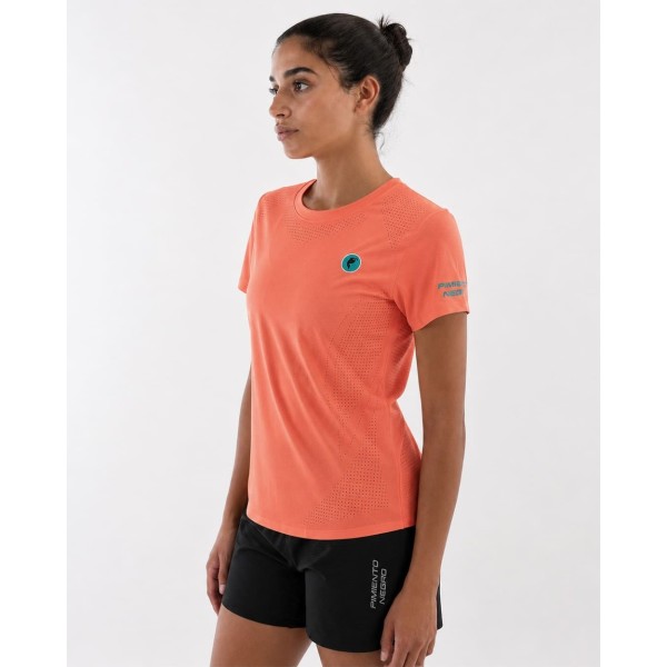 PIMIETNO NEGRO CAMISETA TÉCNICA CORAL MUJER VISTA FRONTAL,ARISTARUN