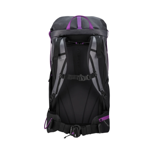 LA SPORTIVA MOCHILA GRANITE 45 CRAG NEGRO MORADO ESPALDA, ARISTARUN