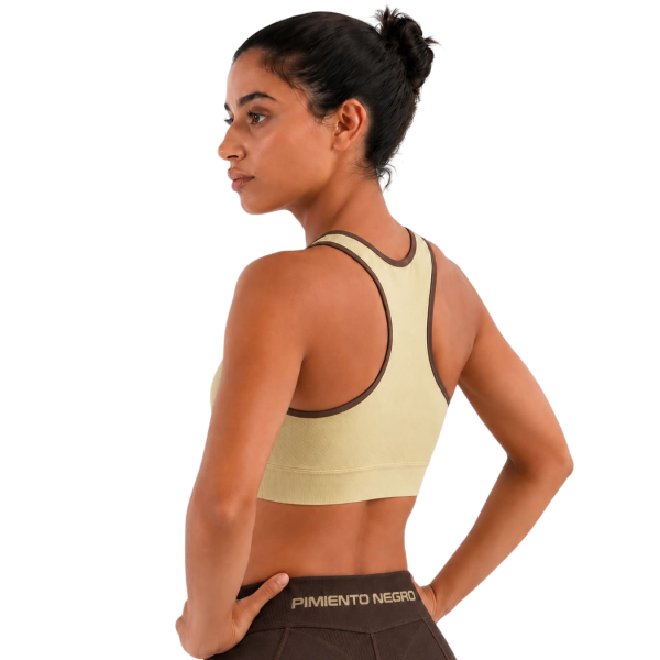 PIMIENTO NEGRO TOP DEPORTIVO SATURNO BEIGE ESPALDA, ARISTARUN