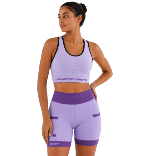 PIMIENTO NEGRO TOP DEPORTIVO SATURNO LAVANDA LATERAL, ARISTARUN