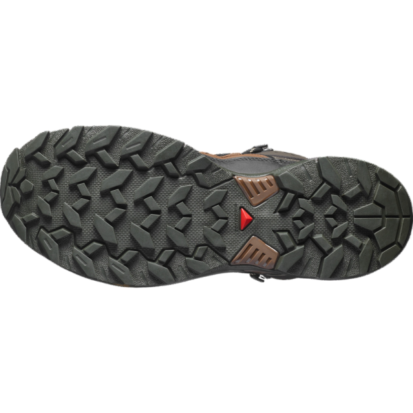 SALOMON X ULTRA 360 MID GORE-TEX NEGRO MARRON BOTAS TREKKING HOMBRE VISTA SUELA,ARISTARUN