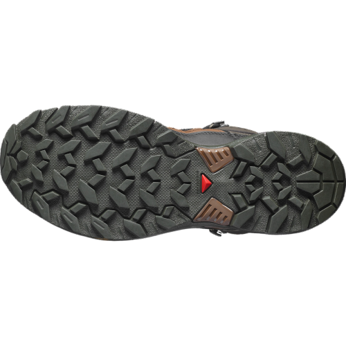 SALOMON X ULTRA 360 MID GORE-TEX NEGRO MARRON BOTAS TREKKING HOMBRE VISTA SUELA,ARISTARUN