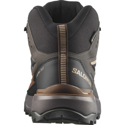 SALOMON X ULTRA 360 MID GORE-TEX NEGRO MARRON BOTAS TREKKING HOMBRE VISTA TRASERA,ARISTARUN