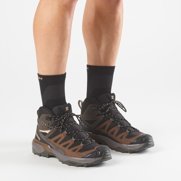 SALOMON X ULTRA 360 MID GORE-TEX NEGRO MARRON BOTAS TREKKING HOMBRE,ARISTARUN