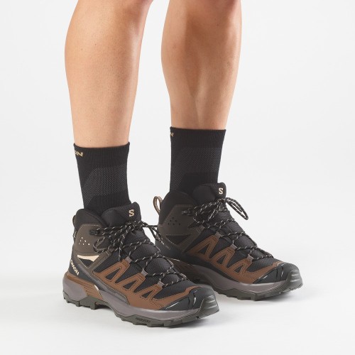 SALOMON X ULTRA 360 MID GORE-TEX NEGRO MARRON BOTAS TREKKING HOMBRE,ARISTARUN