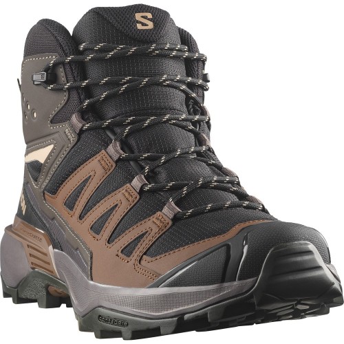 SALOMON X ULTRA 360 MID GORE-TEX NEGRO MARRON BOTAS TREKKING HOMBRE VISTA LATERAL,ARISTARUN