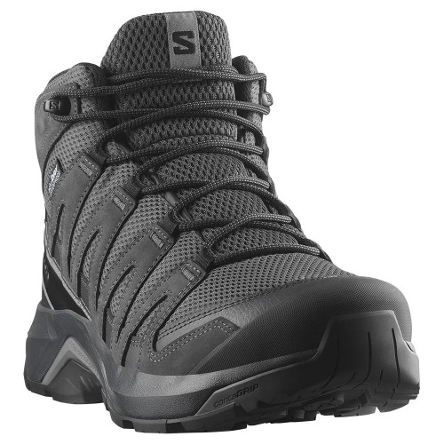SALOMON BOTAS TREKKING X ADVENTURE RECON MID GTX GRIS HOMBRE VISTA LATERAL,ARISTARUN