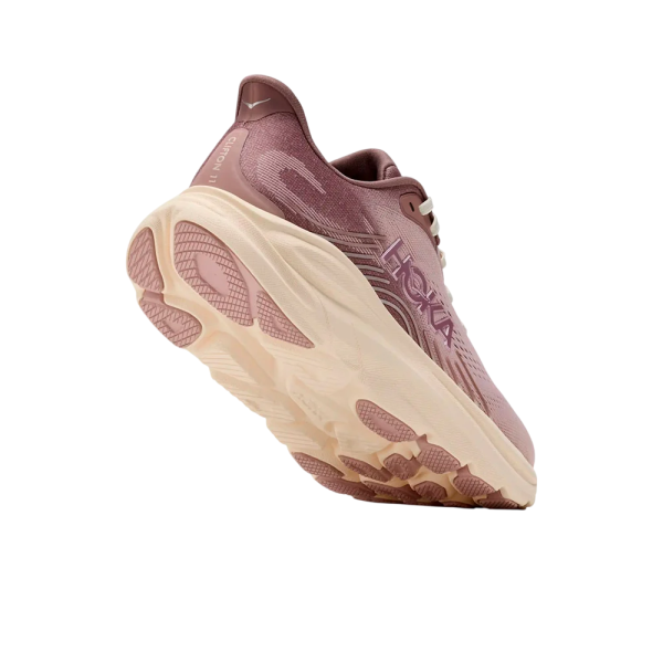 HOKA CLIFTON 11 PINK OPAL ZAPATILLAS RUNNING MUJER VISTA TRASERA,ARISTARUN