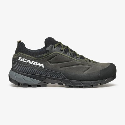 SCARPA RAPID XT GTX NEGRO VERDE ZAPATILLAS TREKKING HOMBRE VISTA EXTERIOR,ARISTARUN
