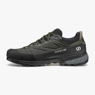SCARPA RAPID XT GTX NEGRO VERDE ZAPATILLAS TREKKING HOMBRE VISTA EXTERIOR,ARISTARUN 2