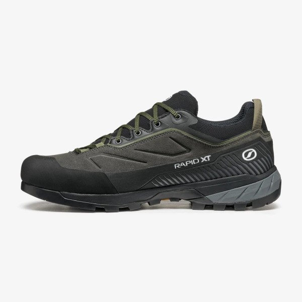 SCARPA RAPID XT GTX NEGRO VERDE ZAPATILLAS TREKKING HOMBRE VISTA INTERIOR,ARISTARUN