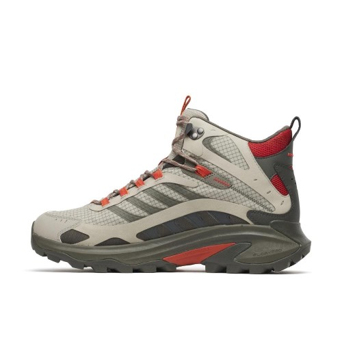 MERREL MOAB SPEED 2 MID GTX GRIS ROJO BOTAS TREKKING HOMBRE VISTA INTERIOR,ARISTARUN
