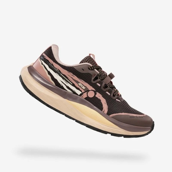 ATOM PELLERE NEGRO ROSA ZAPATILLAS GRAVEL MUJER VISTA EXTERIOR,ARISTARUN